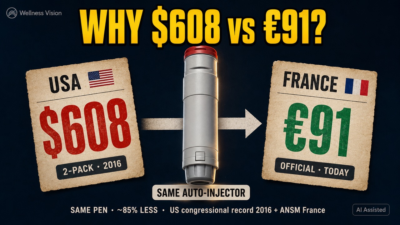 EpiPen: $608 in the US, €91 in France — Same Pen