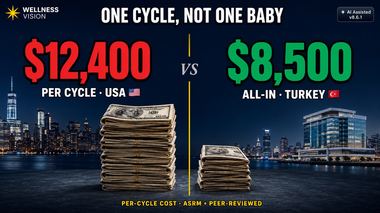 IVF Cost: US $12,400 vs Turkey $8,500 — The Honest 2026 Comparison
